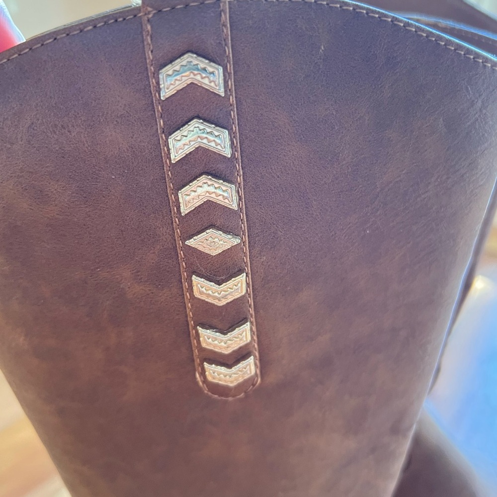 Brown Leather Knee-High Boots - Picture 3 of 6